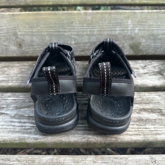 Crocs Yukon Fisherman Sandals Men\'s Size 8 Black LiteRide Water Shoes Gorpcore main image 9